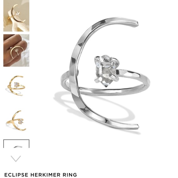 James Michelle silver ECLIPSE HERKIMER RING. Sz 5. Read below! - Picture 14 of 14